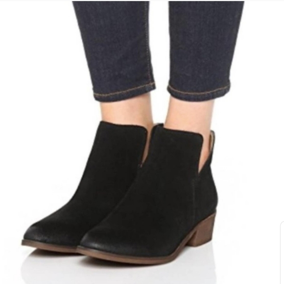 Splendid Hamptyn Black Suede Ankle Boots - Picture 1 of 9